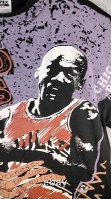 Vintage Tultex Michael Jordan Chicago Bulls Shirt All Over Print Mens XL Single