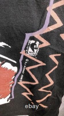 Vintage Tultex Michael Jordan Chicago Bulls Shirt All Over Print Mens XL Single