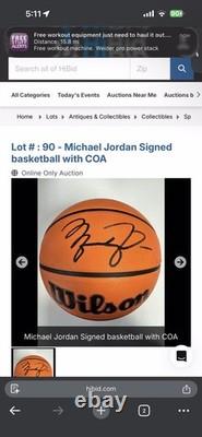 Wilson Basketball Michael Jordan Autograph Chicago Bulls ACA COA